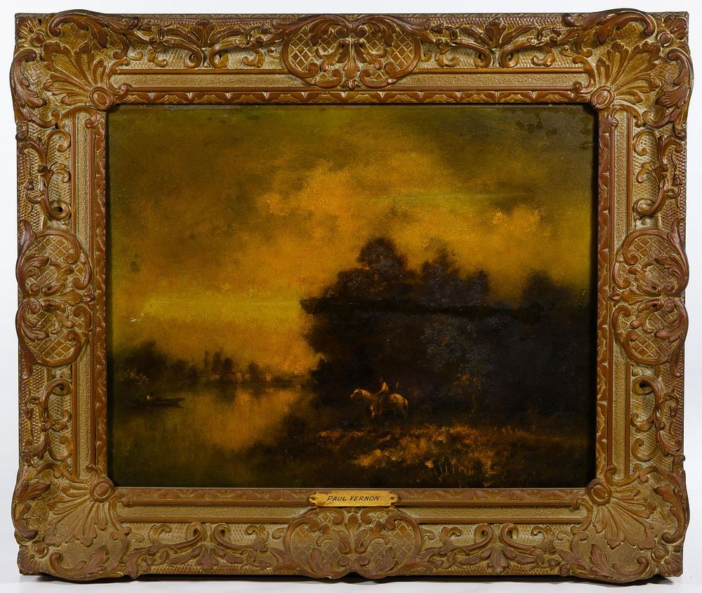 Lot 294: Paul Vernon (French, 1796-1875) Oil on Board