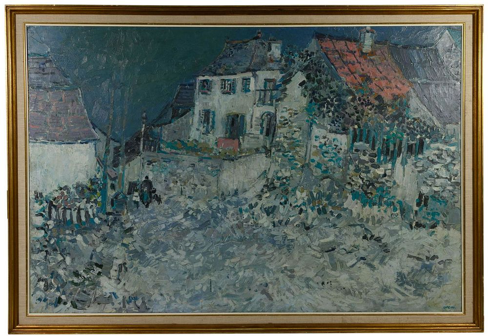 Lot 297: Robert Coutelas (French, 1930-1950) Oil on Canvas