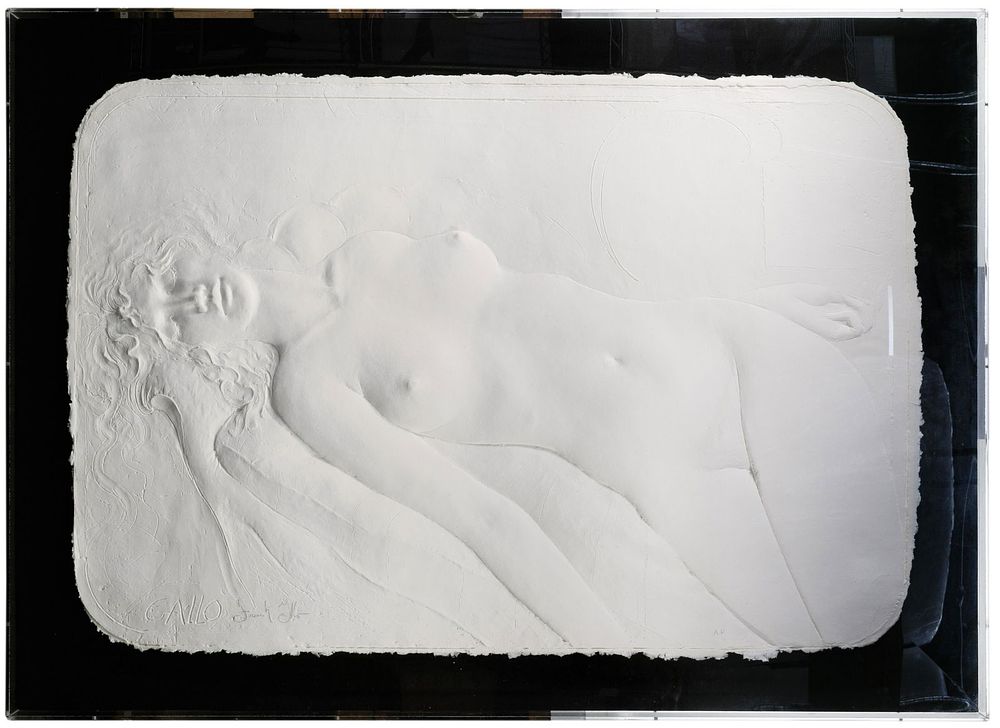 Lot 318: Frank Gallo (American, b.1933) 'Reclining Female Nude'