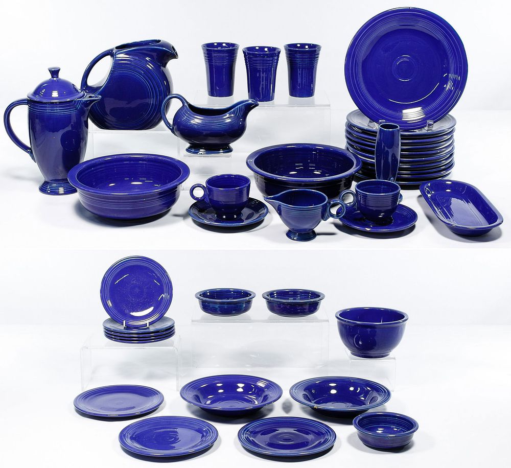 Lot 340: Homer Laughlin Fiestaware "Cobalt Blue" Collection
