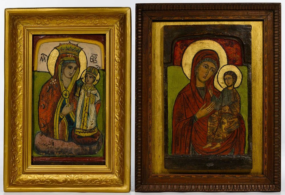Lot 386: Wood Religious Icons