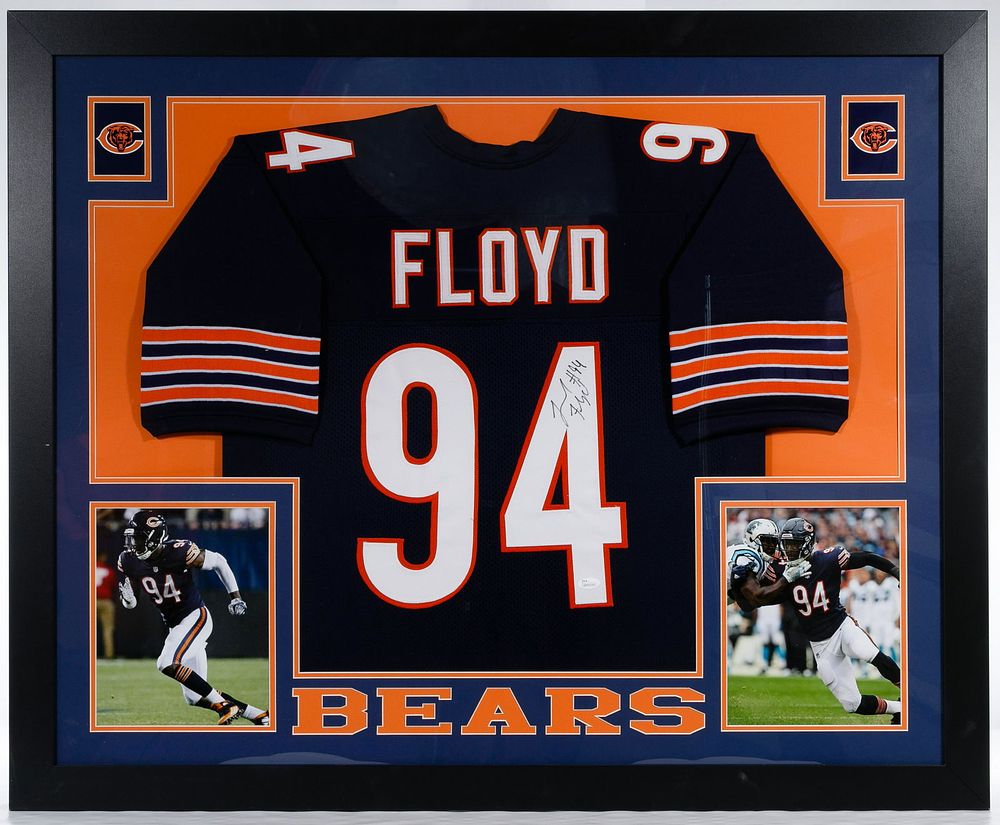 Lot 387: Chicago Bears 'Leonard Floyd' Autographed and Framed