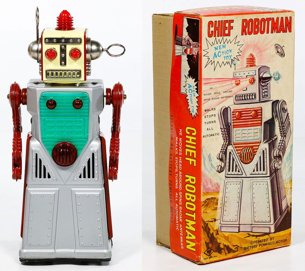 Lot 394: KO Japanese 'Chief Robotman' Battery Operated Toy