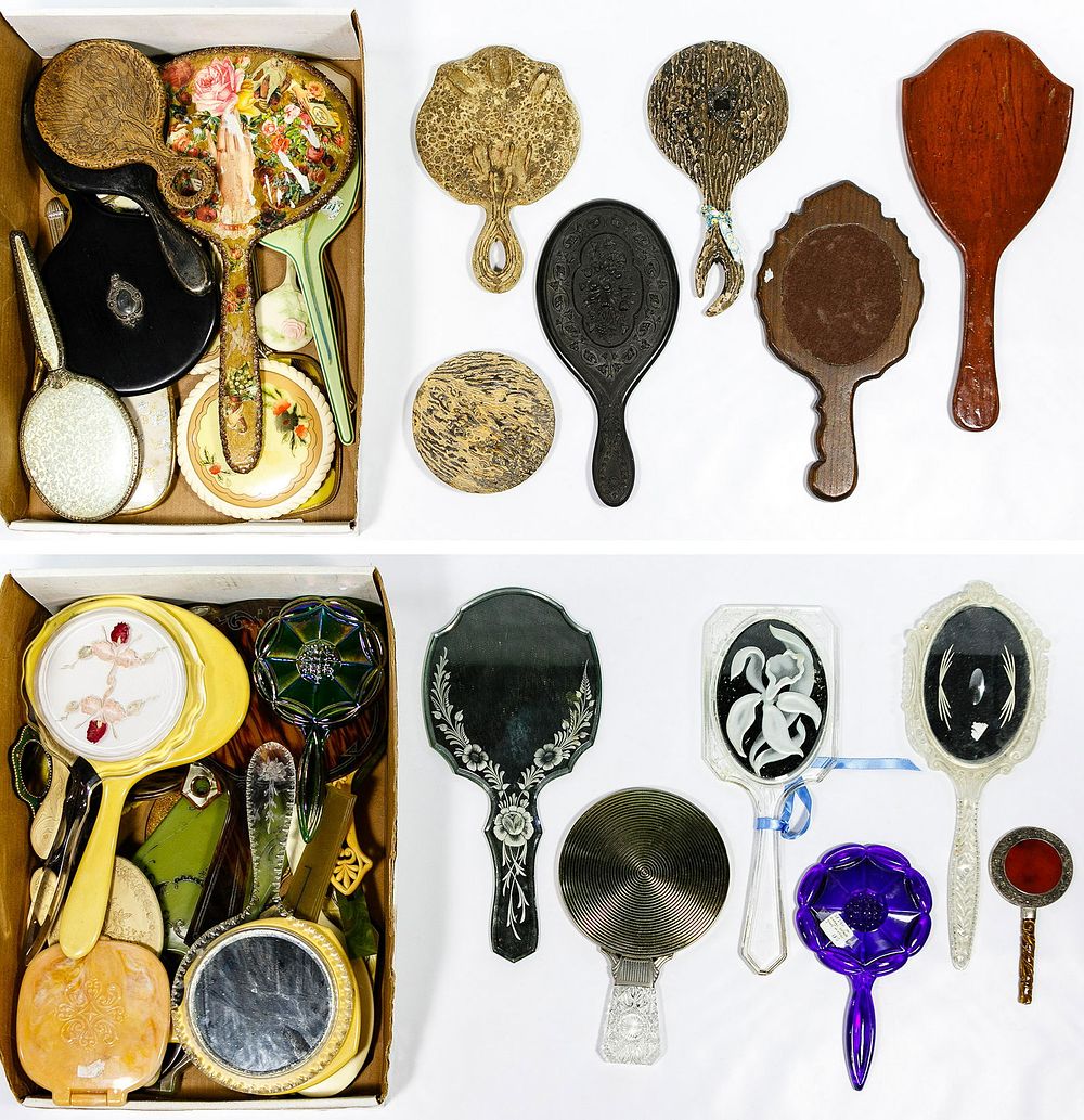 Lot 397: Framed Hand Mirror Assortment