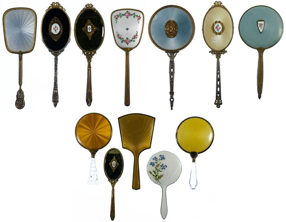 Lot 398: Guilloche Vanity Mirror Assortment