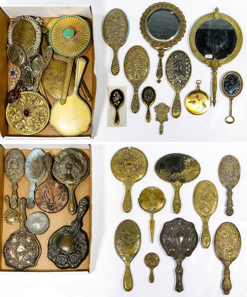 Lot 400: Metal Framed Hand Mirror Assortment
