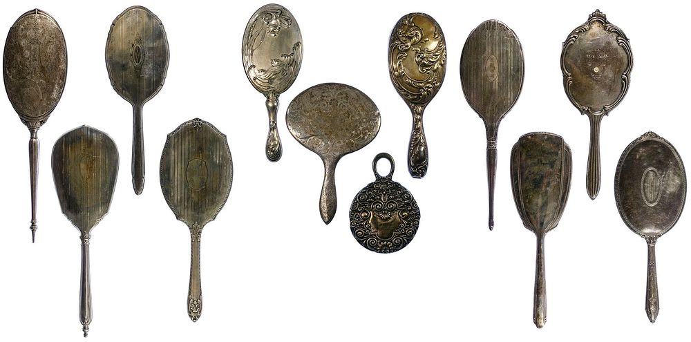Lot 416: Sterling Silver Vanity Mirror Assortment