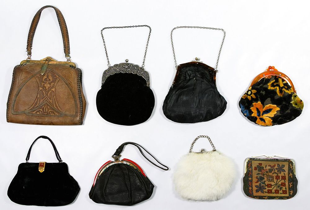 Lot 439: Leather, Fabric and Fur Purse Assortment
