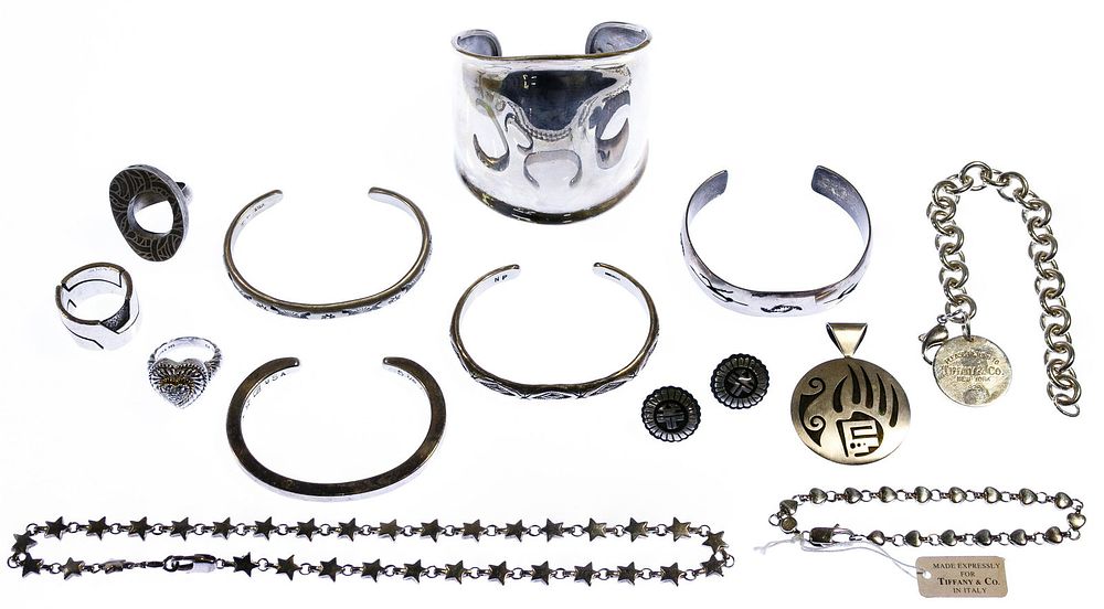 Lot 453: Designer Sterling Silver Jewelry Assortment