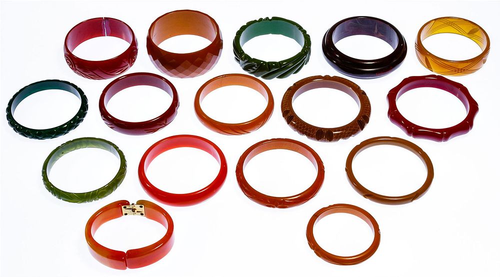 Lot 465: Bakelite / Catalin Bracelet Assortment