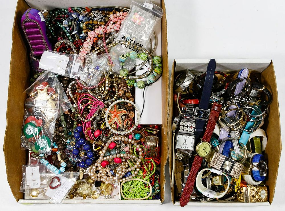 Lot 472: Costume Jewelry and Watch Assortment