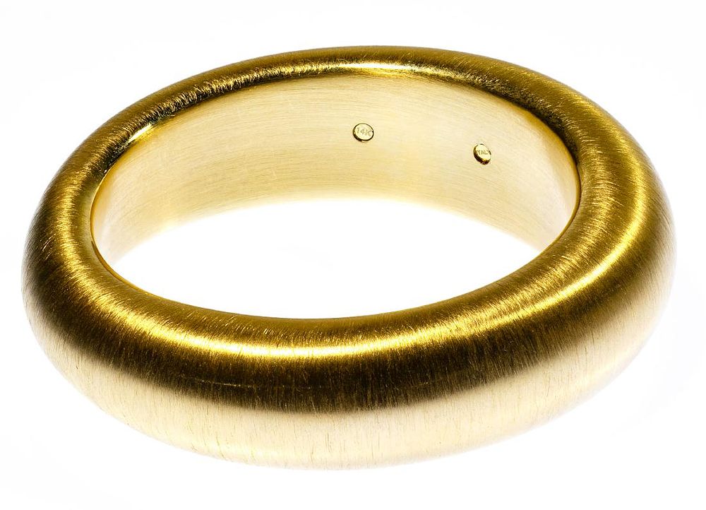 Lot 163: Milor 14k Gold Bangle Bracelet