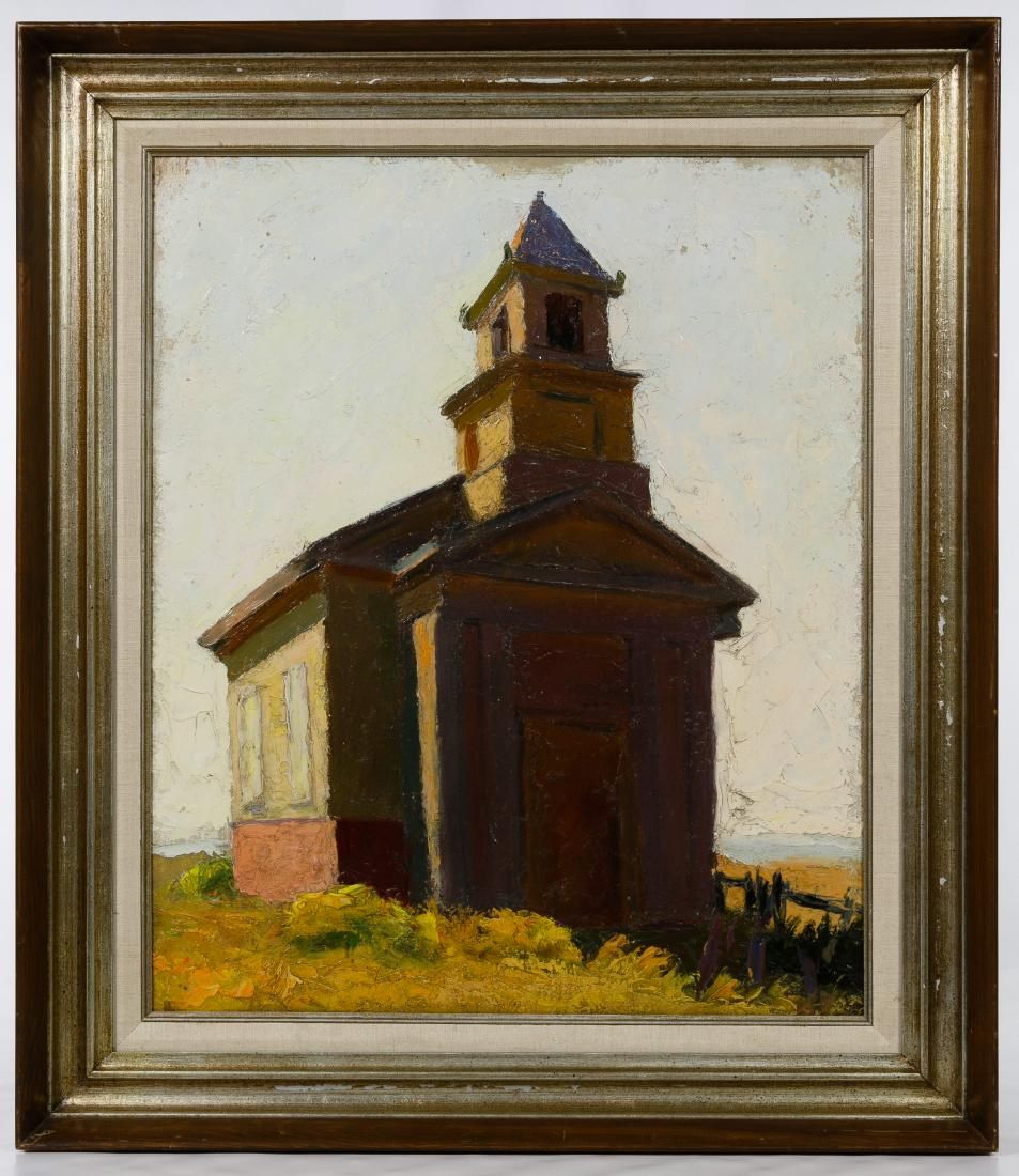 Lot 198: (Style of) Edward Hopper (American, 1882-1967) 'Near