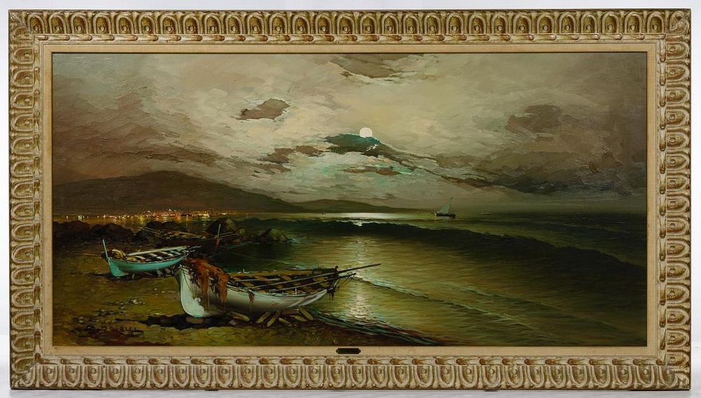 Lot 230: Agnese Torrielli (Italian, 20th Century) 'Moonlight
