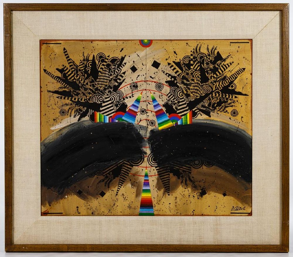 Lot 232: Georges Dussau (French, b.1947) Mixed Media on Canvas