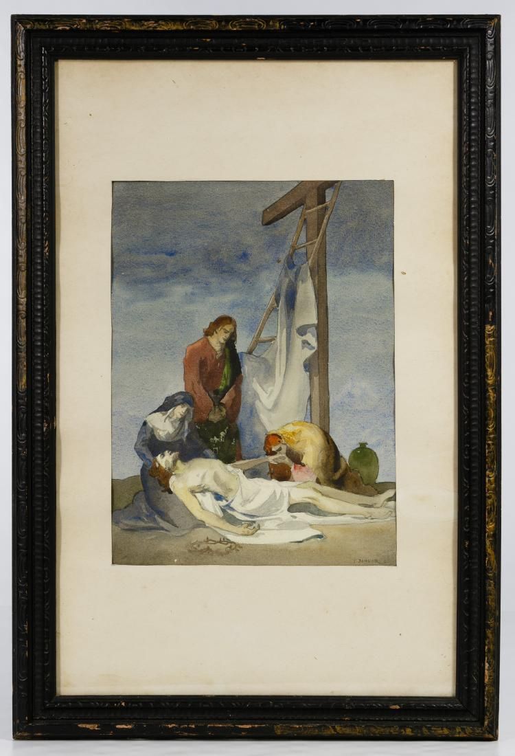 Lot 235: Louis Jambor (Hungarian, 1884-1955) Watercolor