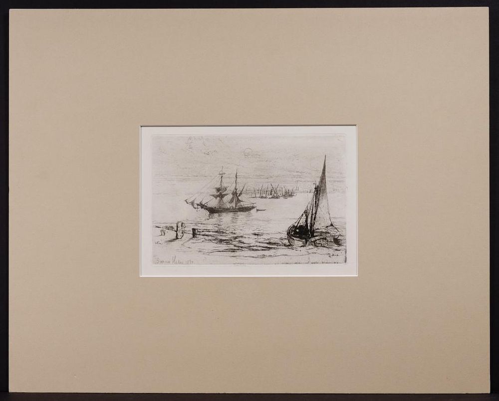 Lot 281: Sir Francis Seymour Haden (British, 1818-1910) 'A Brig