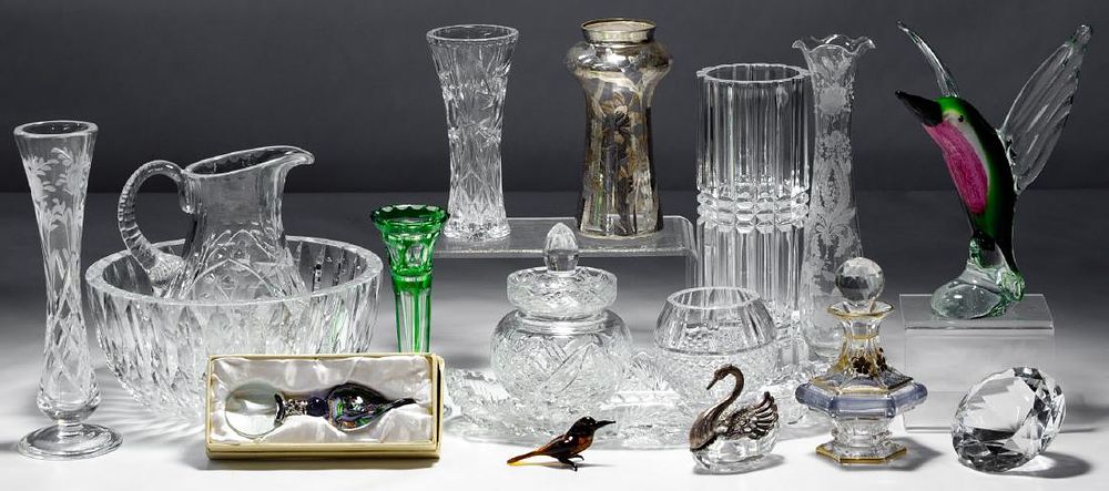 Lot 294: Crystal and Pressed Glass Assortment