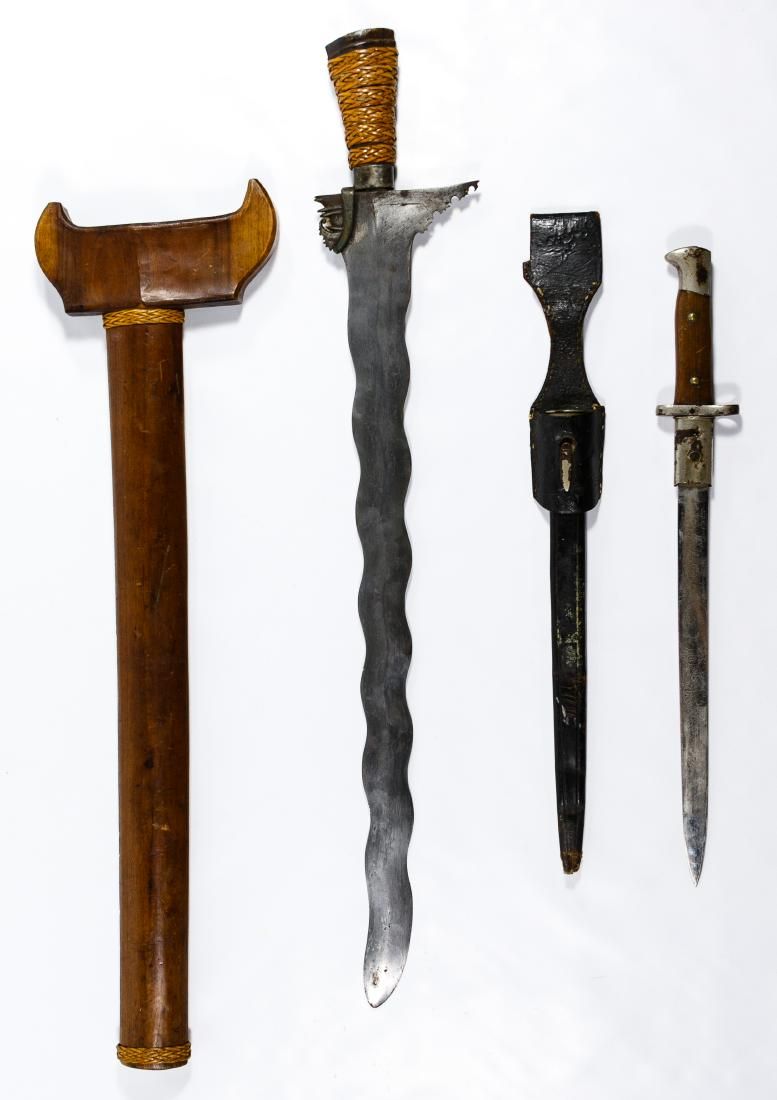 Lot 303: Kris Sword and German Bayonet