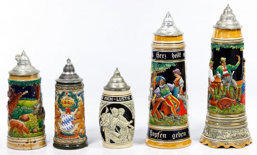 Lot 305A: Beer Cooler and Beer Stein Assortment