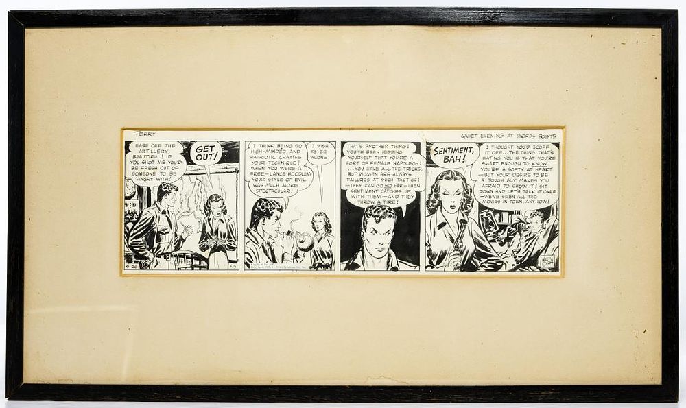Lot 307: Milton Caniff "Terry and the Pirates" Comic Strip Ink