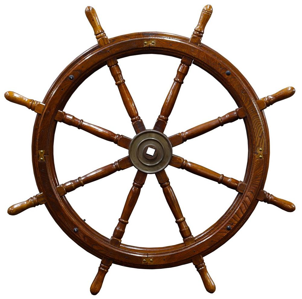 Lot 333: Red Oak Ship Wheel