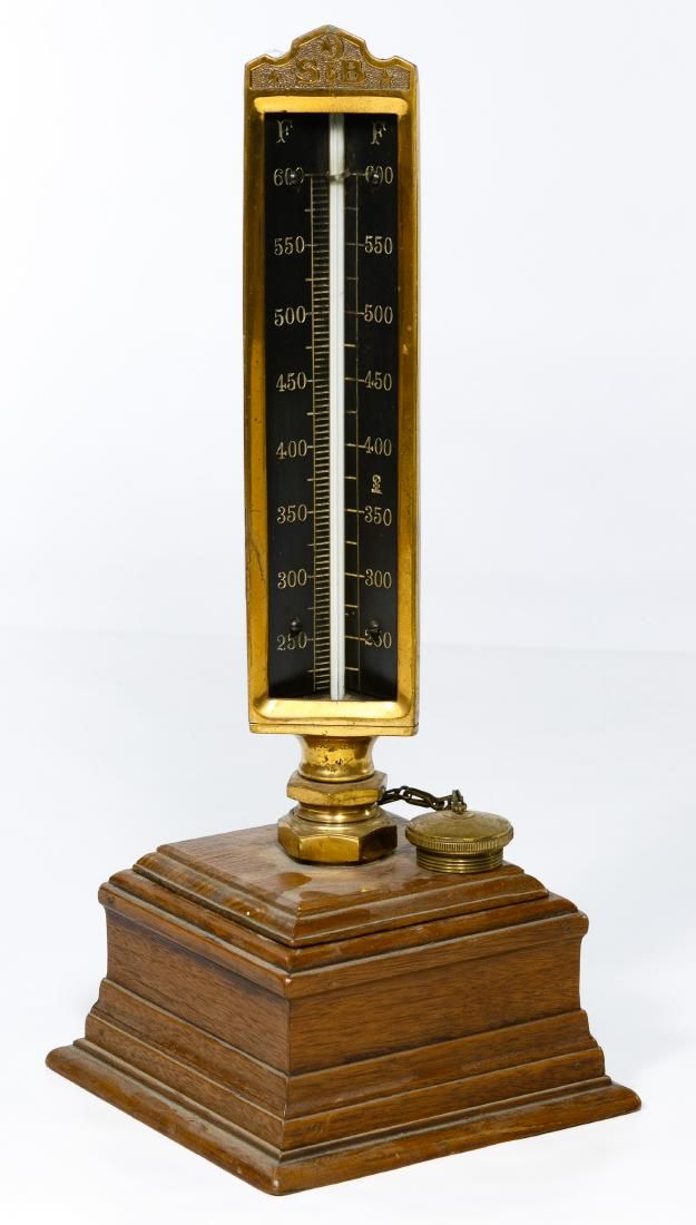 Lot 335: S&B Ship Brass Steam Pressure Thermometer