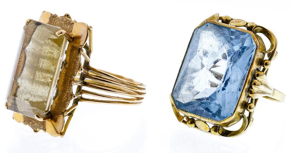 Lot 168: 14k Gold and Gemstone Rings