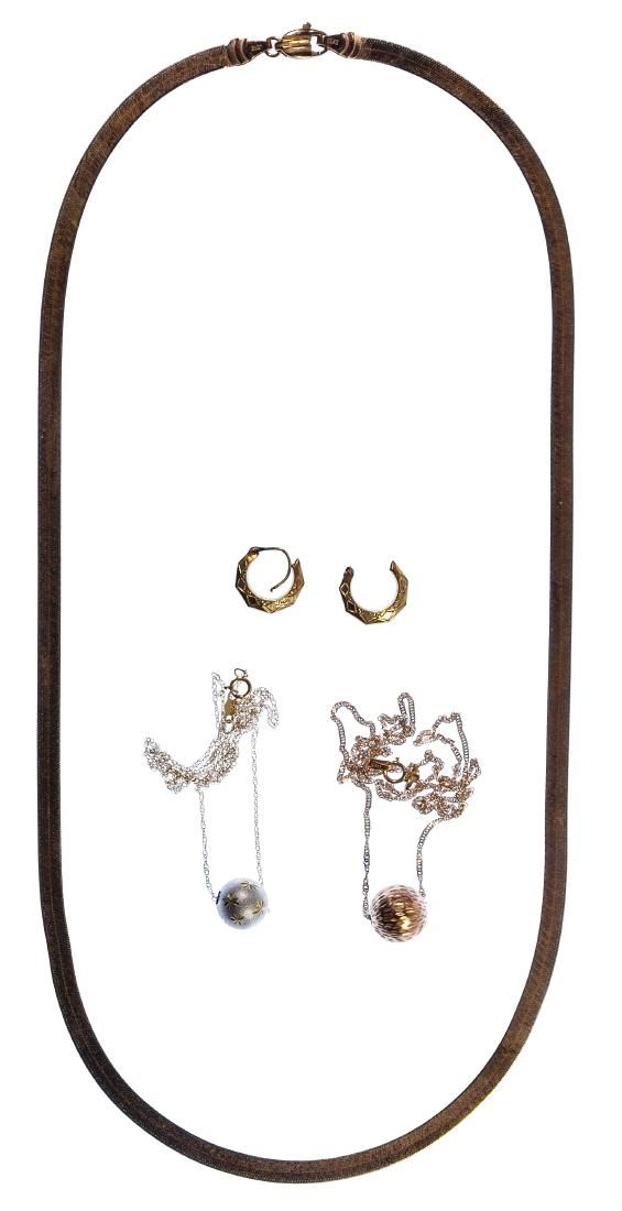 Lot 201: 14k Rose Gold Jewelry Assortment