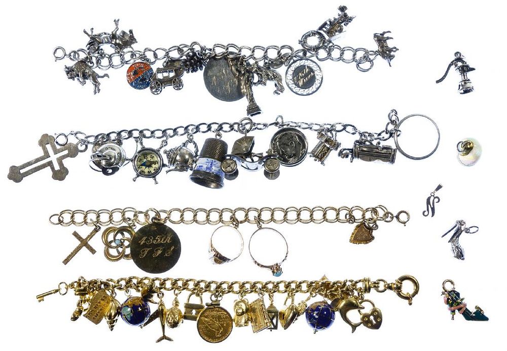 Lot 226: Charm Bracelet Assortment
