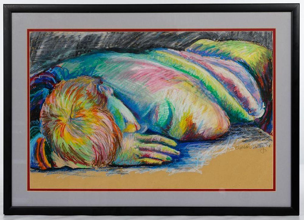 Lot 230: Elizabeth Strong (American, 20th Century), Pastel on