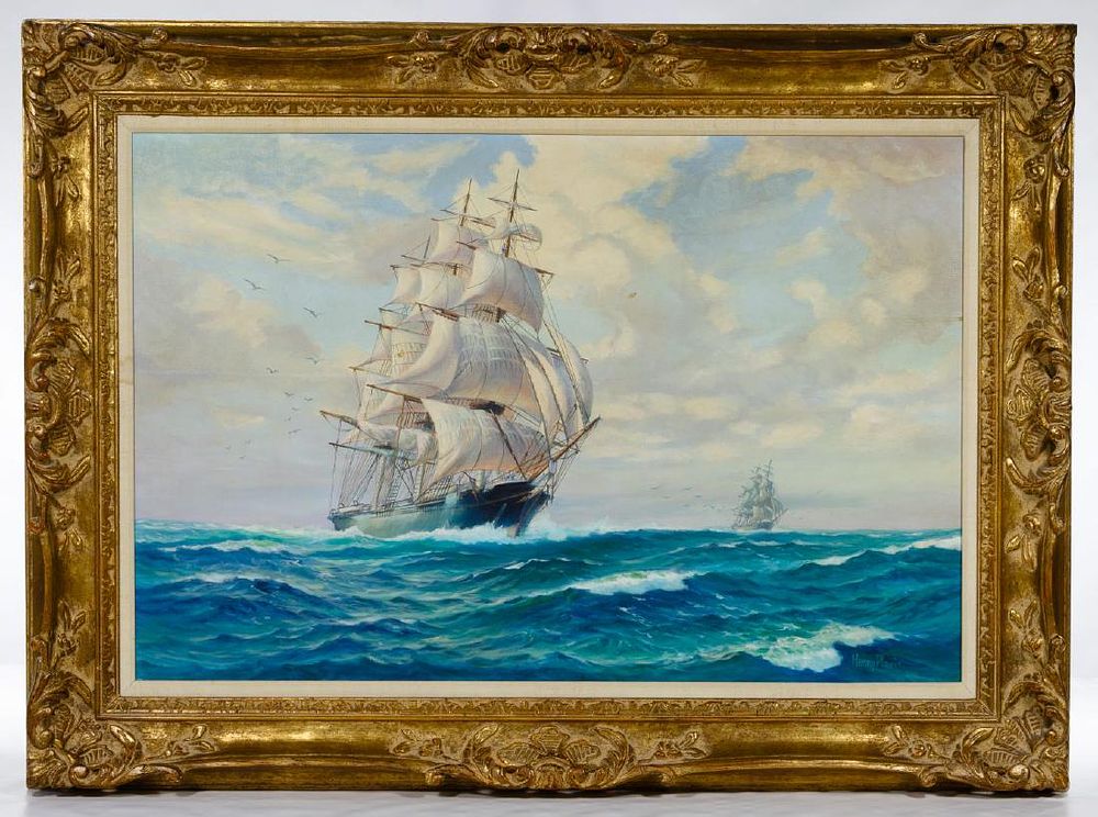 Lot 234: Henry Plawin (American, 1910-1986) Oil on Canvas