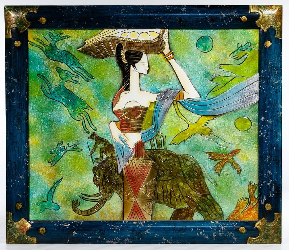 Lot 243: Unknown Artist (American, 20th Century) Lacquered