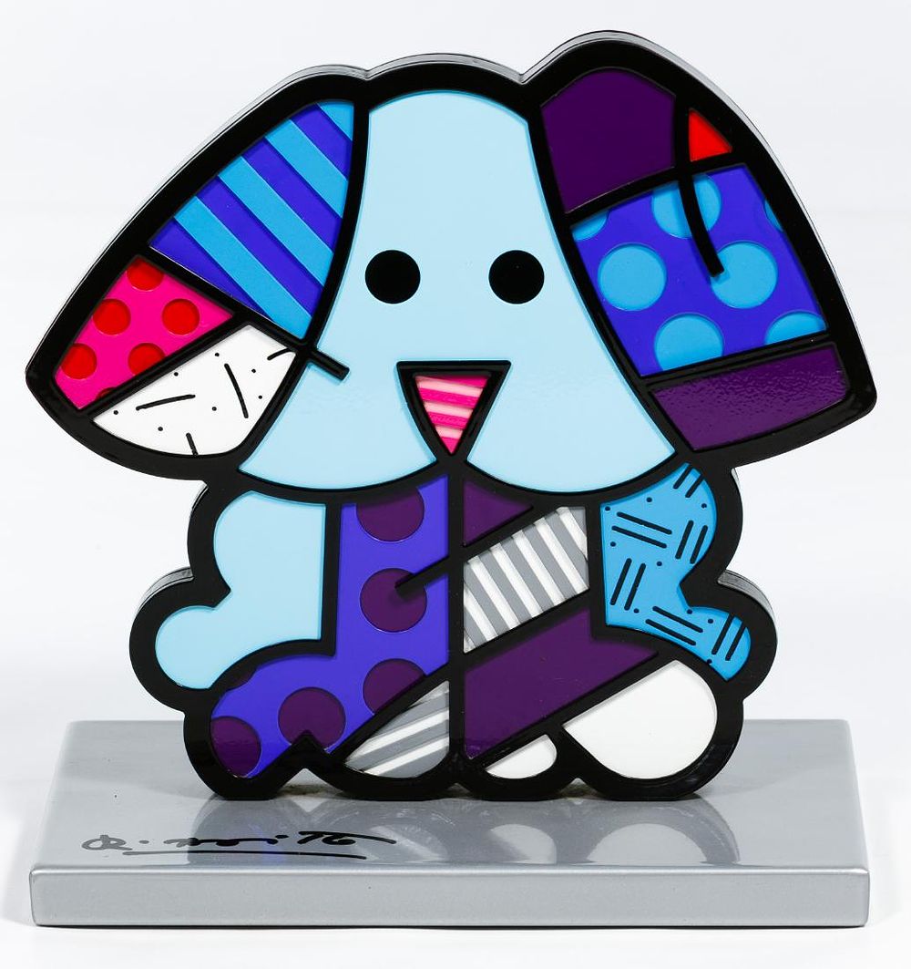 Lot 280: Romero Britto (American / Brazilian, b.1963) 'Blue Dog'