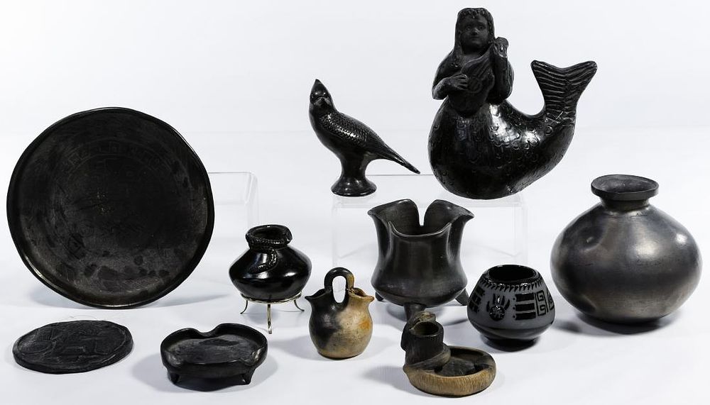 Lot 287: Dona Rosa Black Pottery Assortment
