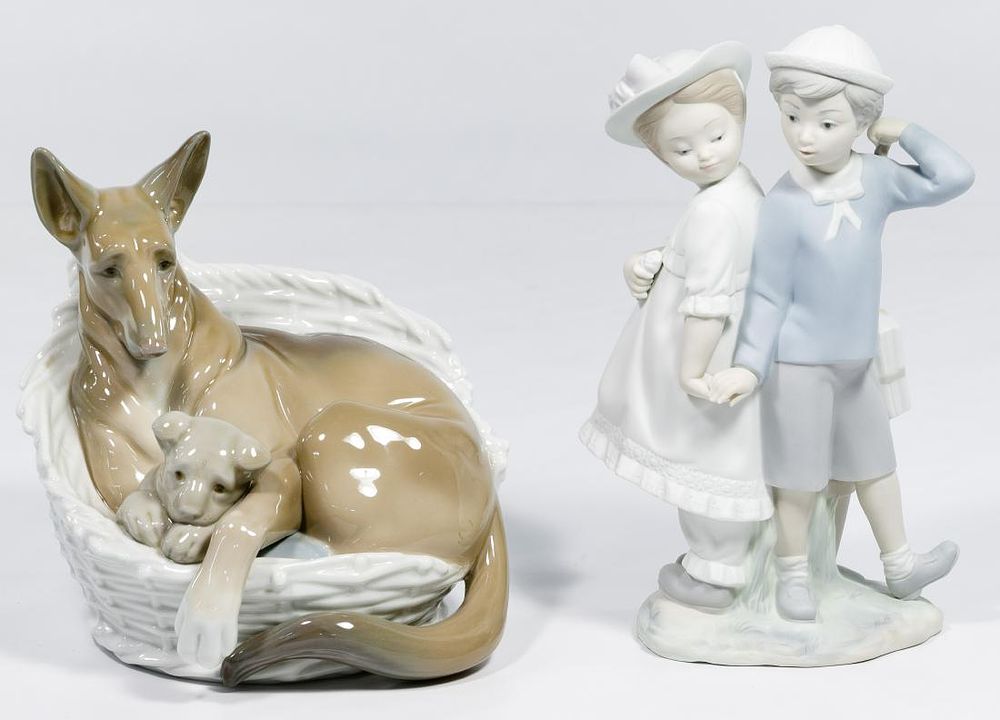 Lot 332: Lladro Figurine and Christmas Ball Ornament Assortment