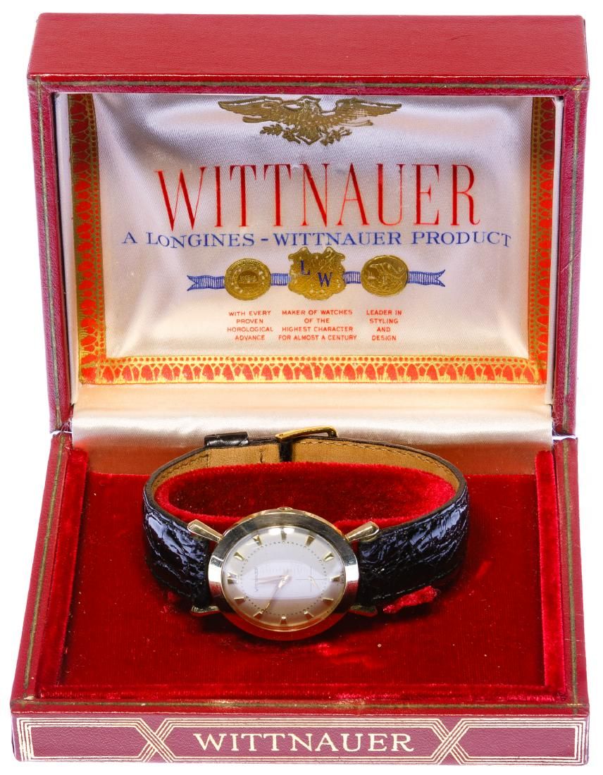 Lot 398: Wittnauer 14k Gold Case Wrist Watch
