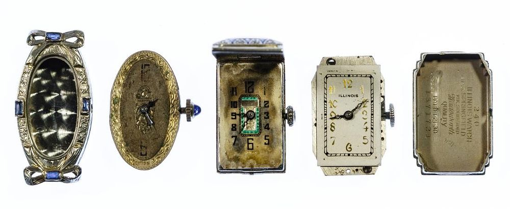 Lot 400: 18k White Gold and 14k White Gold Case Wrist Watch