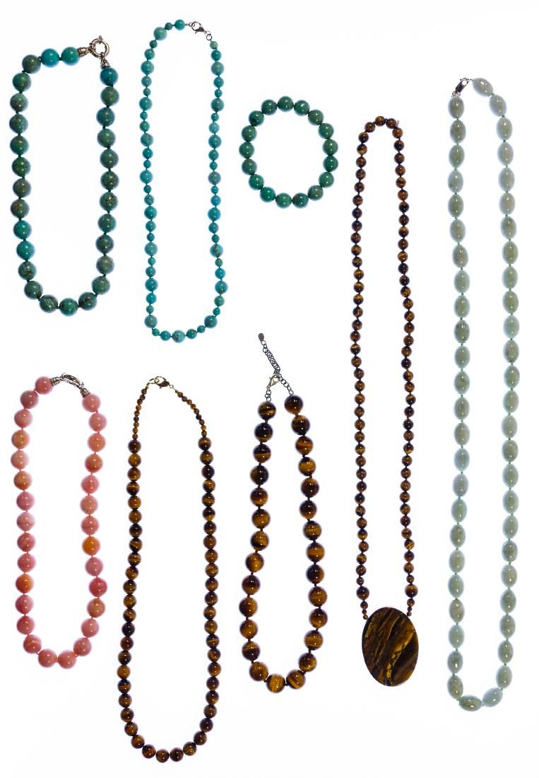 Lot 439: Semi-Precious Gemstone Bead Necklace Assortment