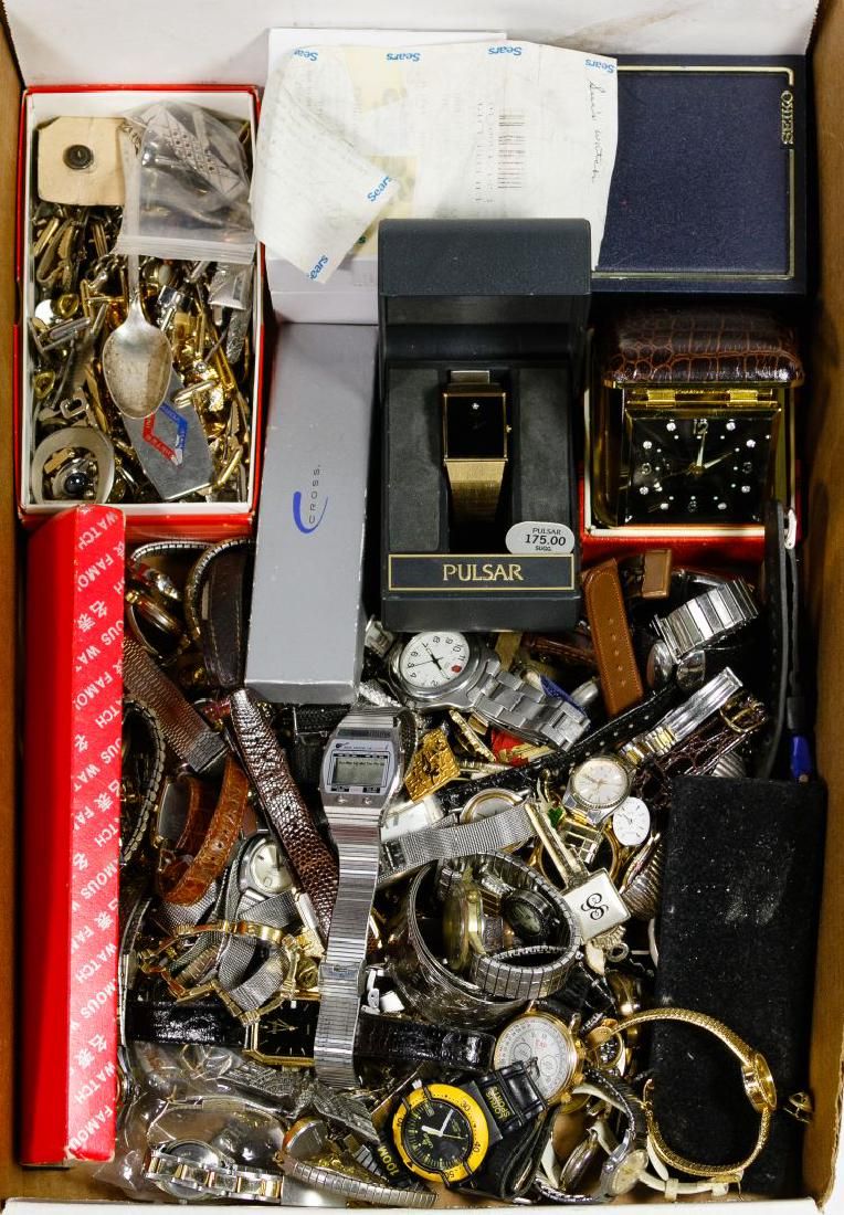 Lot 457: Wrist Watches and Costume Jewelry Assortment