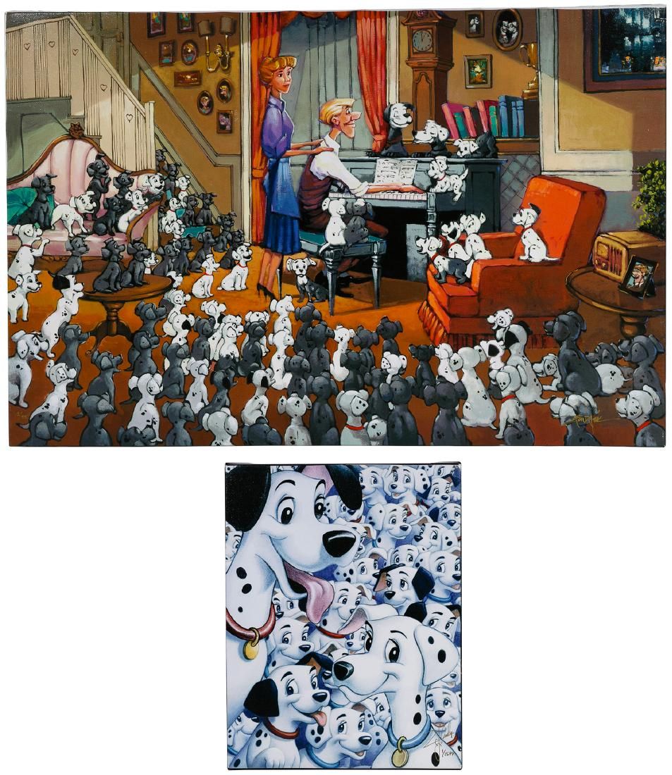 Lot 459: Disney '101 Dalmatians' Giclee on Canvas Print