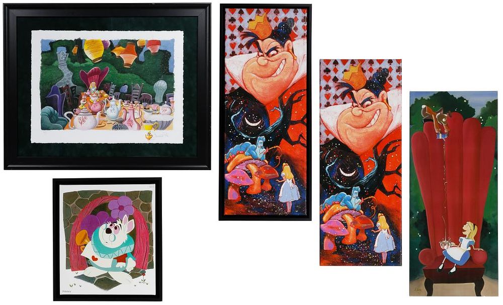 Lot 461: Disney 'Alice in Wonderland' Giclee on Canvas Print