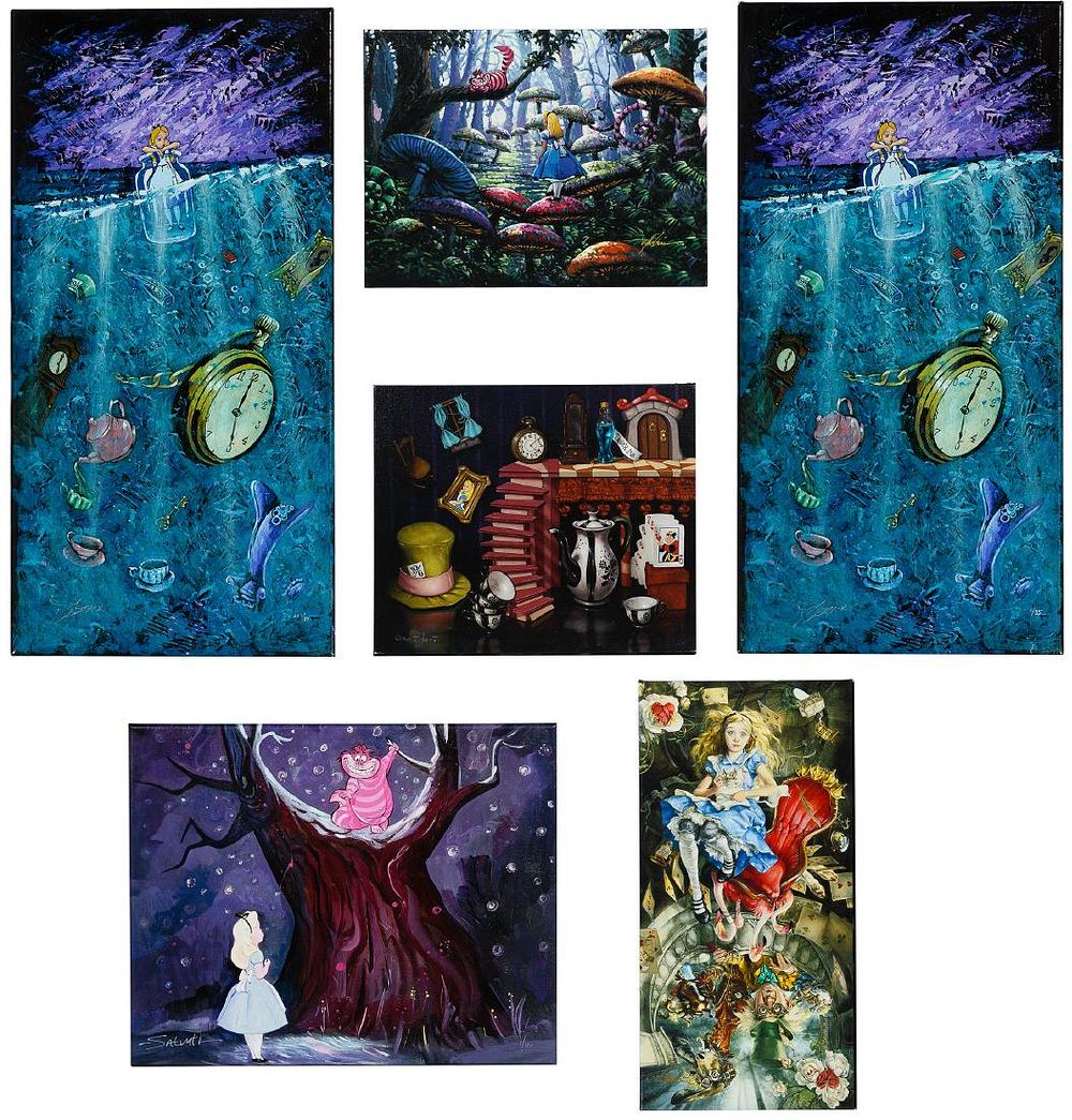 Lot 463: Disney 'Alice in Wonderland' Giclee on Canvas Print