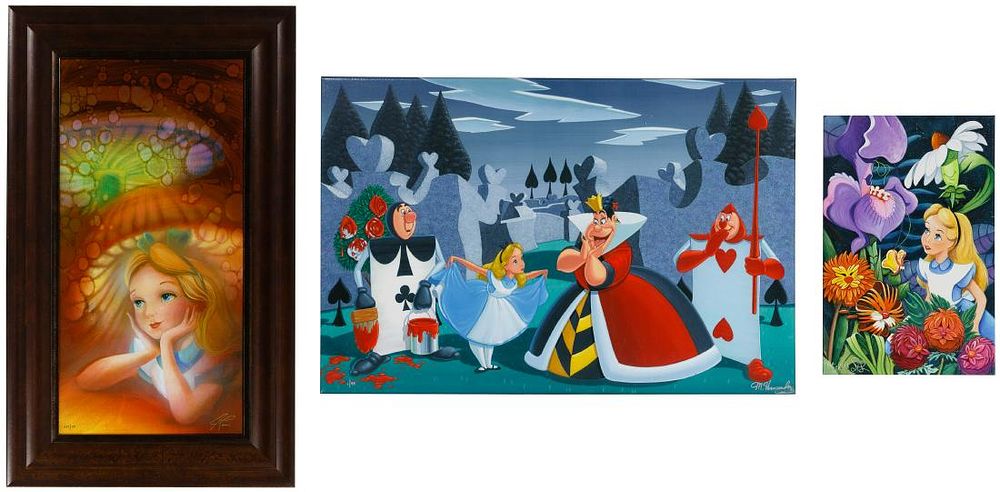 Lot 465: Disney 'Alice in Wonderland' Giclee on Canvas Print