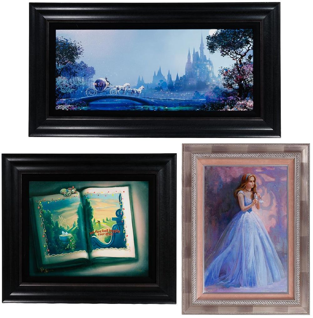 Lot 471: Disney 'Cinderella' Giclee on Canvas Print Assortment