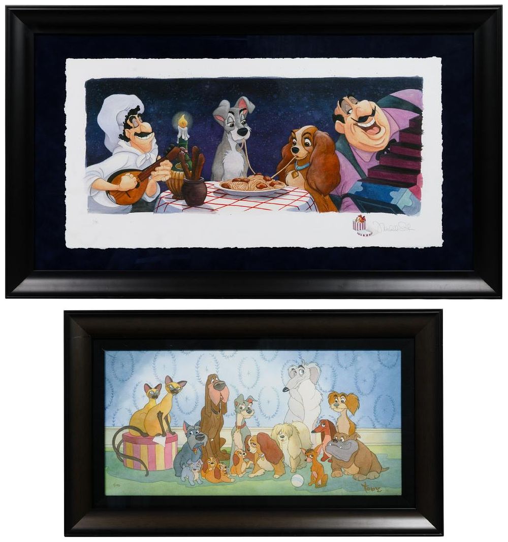 Lot 480: Disney 'Lady and the Tramp' Giclee Print Assortment