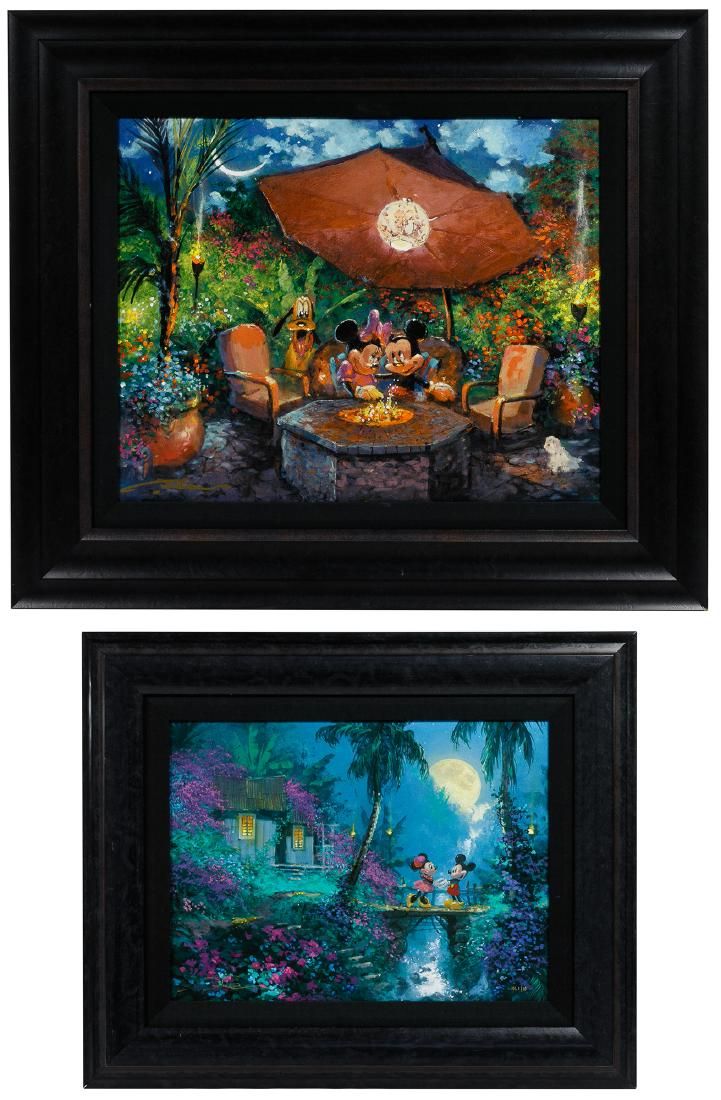 Lot 488: Disney 'Mickey and Minnie' Giclee on Canvas Print