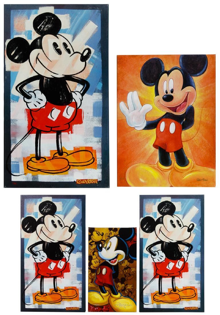 Lot 493: Disney 'Mickey' Giclee on Canvas Assortment