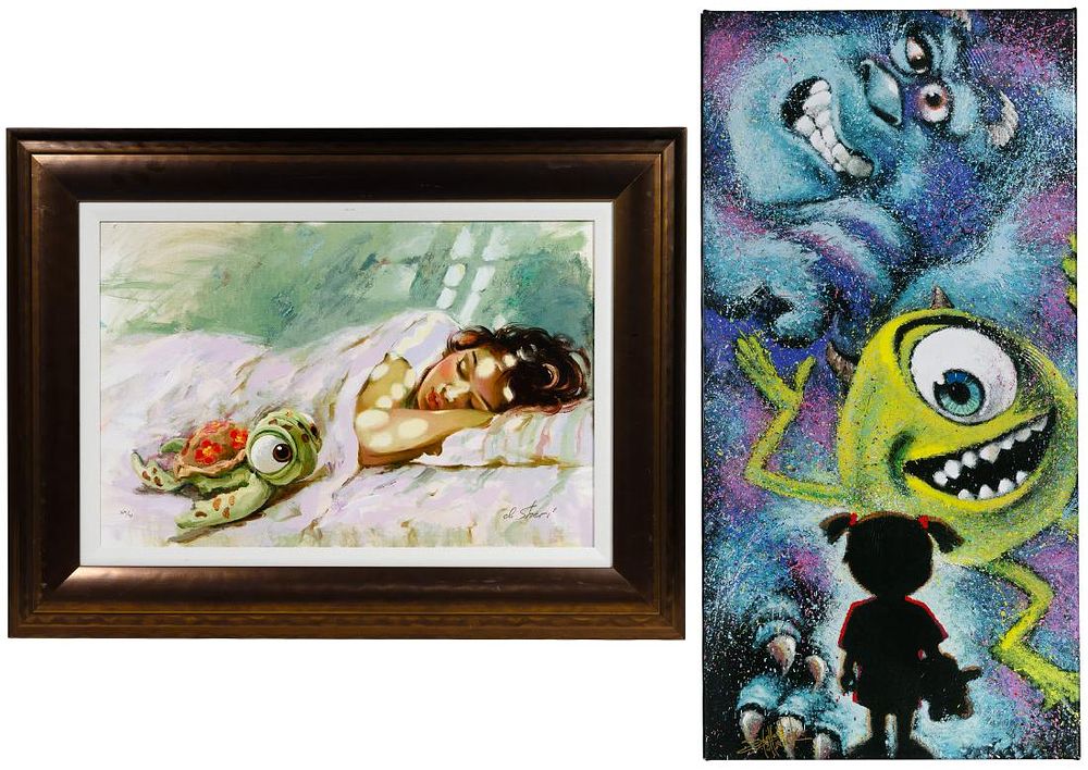 Lot 495: Disney 'Monsters, Inc.' and 'Finding Nemo' Giclee on