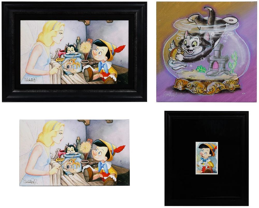 Lot 499: Disney 'Pinocchio' Giclee on Canvas Print Assortment